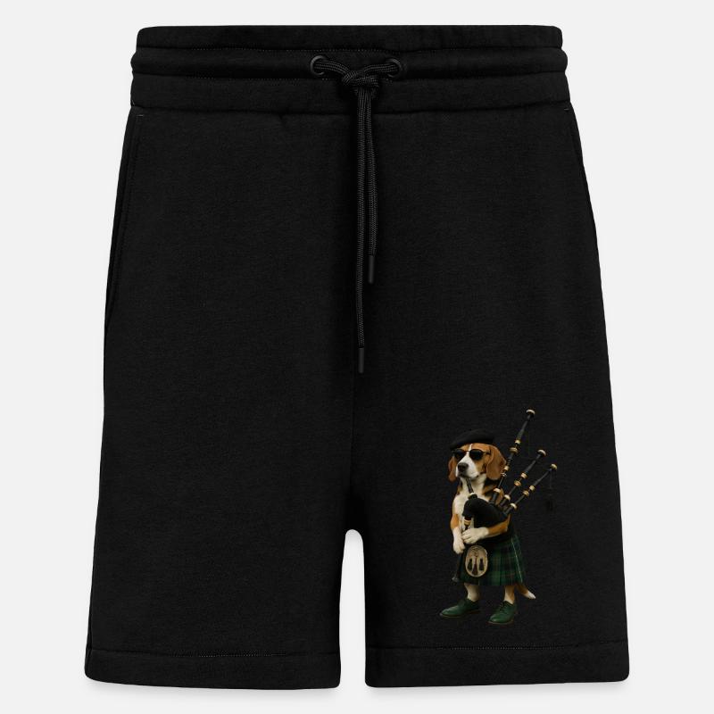 Cornemuse Beagle - Short bio décontracté fabriqué en UE - SOLID BLACK