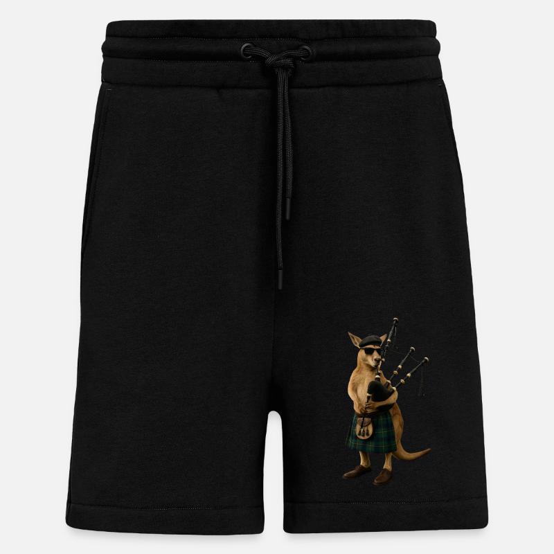Cornemuse kangourou - Short bio décontracté fabriqué en UE - SOLID BLACK