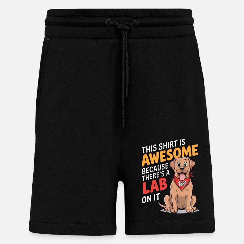 Chemise Awesome – Édition Labrador - Short bio décontracté fabriqué en UE - SOLID BLACK