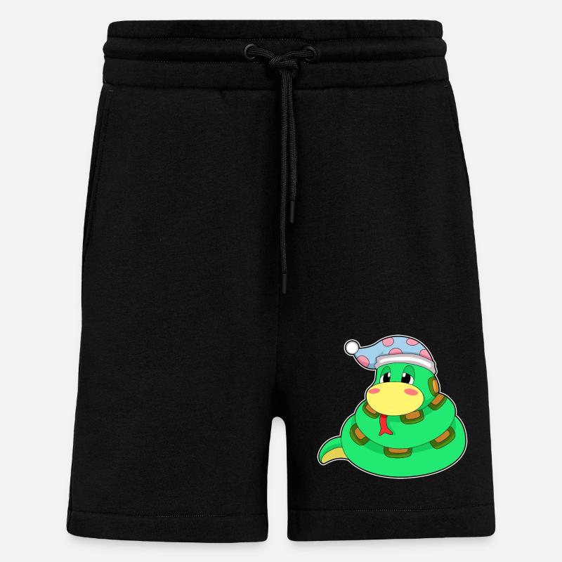 Snake Sleeping Nightcap - Shorts - made by SPREAD - SOLID BLACK