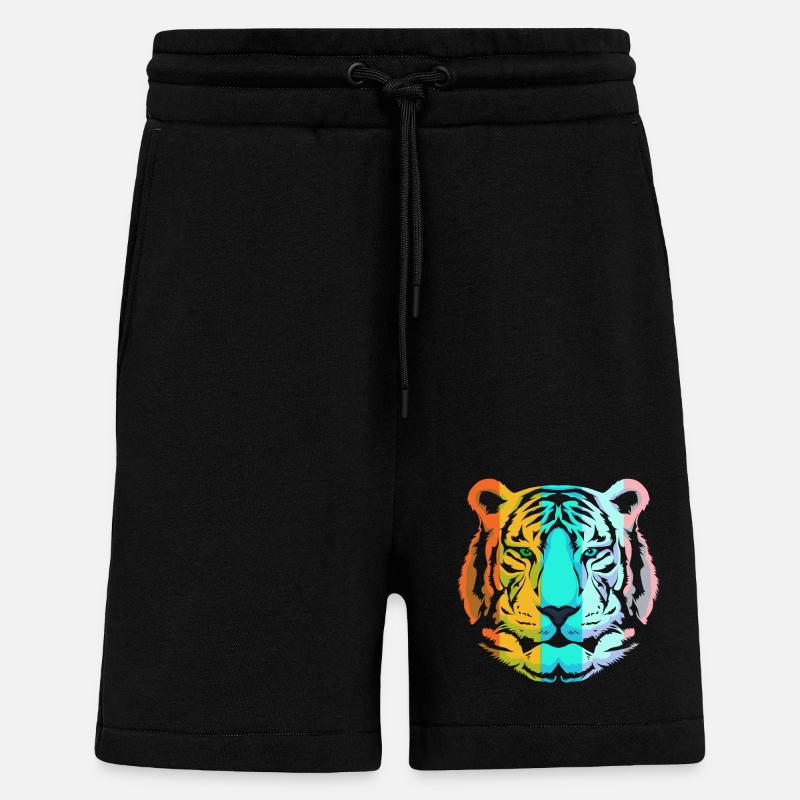 Weißer Tiger - Shorts - made by SPREAD - SOLID BLACK