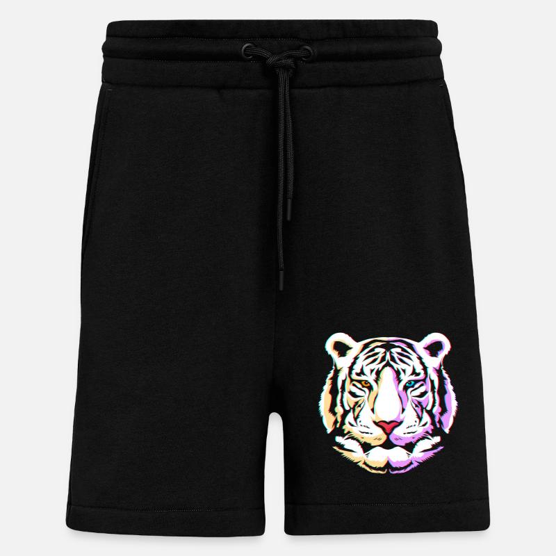 Weißer Tiger - Shorts - made by SPREAD - SOLID BLACK
