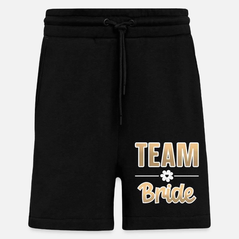 Équipe Bride Bachelorette - Short bio décontracté fabriqué en UE - SOLID BLACK