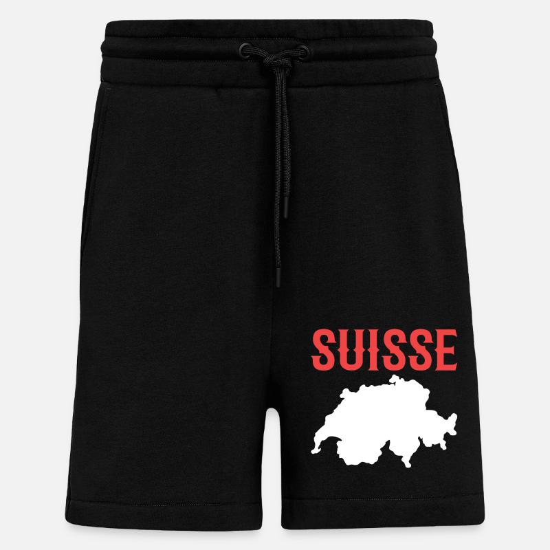Schweiz Schweizer Schweizerdeutsch - Shorts - made by SPREAD - SOLID BLACK