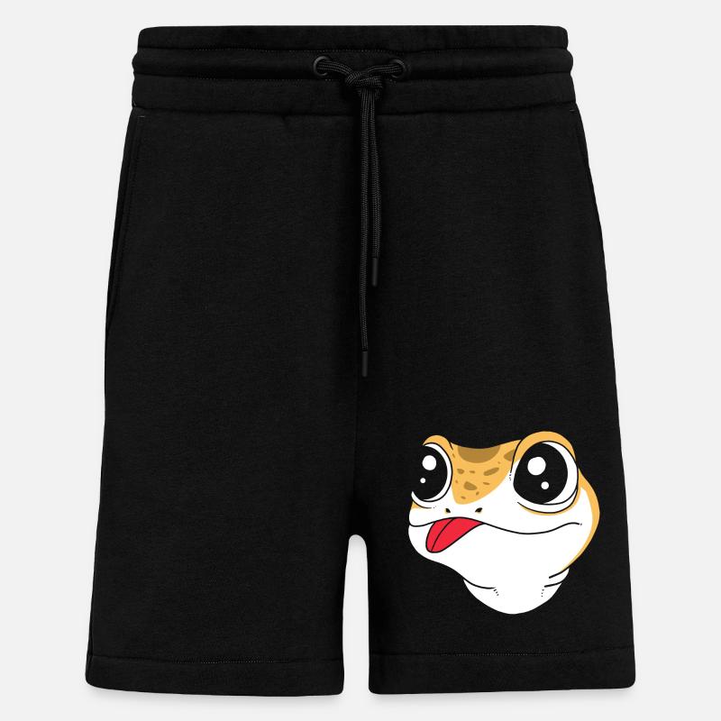 Gecko léopard - Short bio décontracté fabriqué en UE - SOLID BLACK