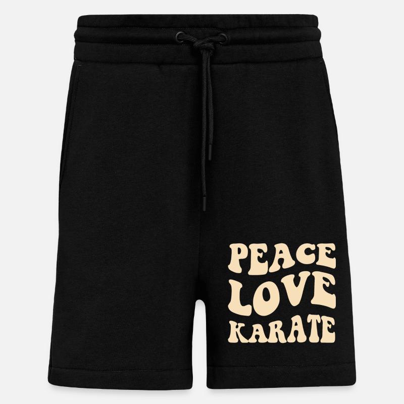 Frieden, Liebe, Karate - Shorts - made by SPREAD - SOLID BLACK