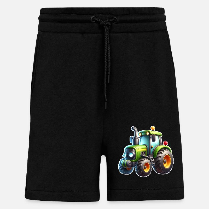 Tracteur - Short bio décontracté fabriqué en UE - SOLID BLACK