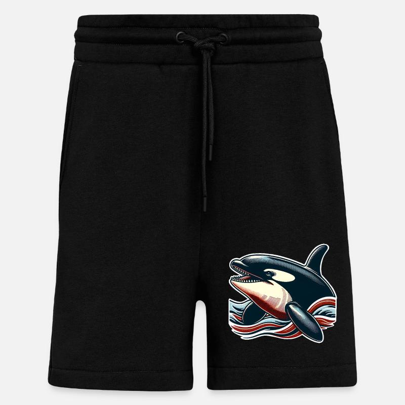 Orque Épaulard - Short bio décontracté fabriqué en UE - SOLID BLACK