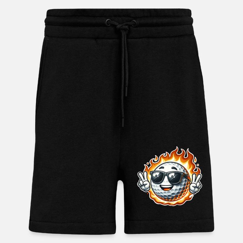 Golfe - Short bio décontracté fabriqué en UE - SOLID BLACK