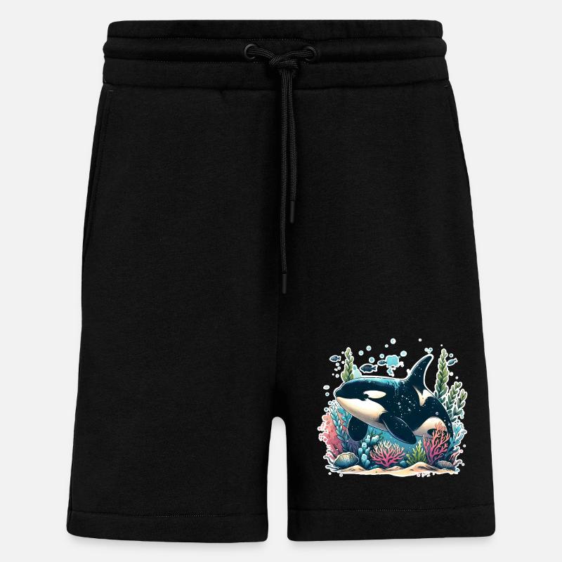 Orca Killer Whale - Shorts - made by SPREAD - SOLID BLACK