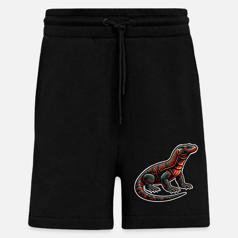 Komodowaran Komodo Dragon - Shorts - made by SPREAD - SOLID BLACK