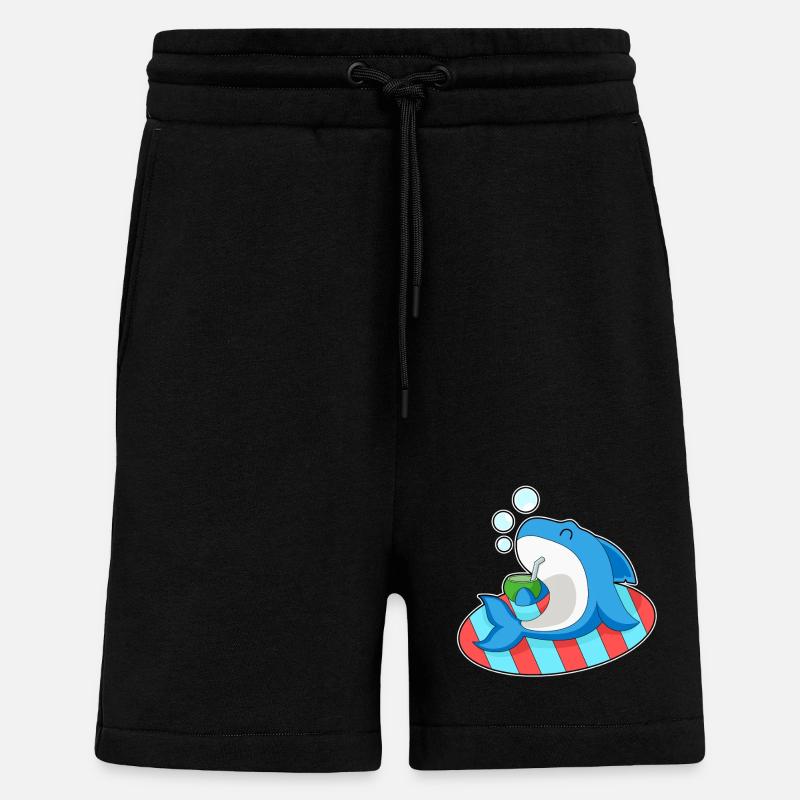 Requin Été Noix de - Short bio décontracté fabriqué en UE - SOLID BLACK