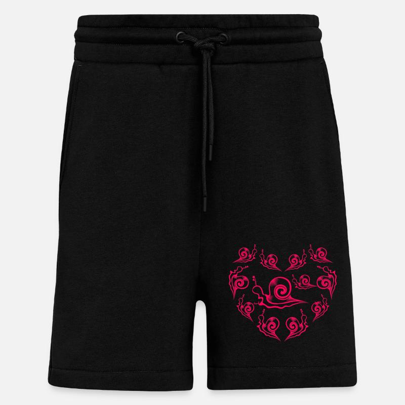 Forever Love Snail - Shorts - made by SPREAD - SOLID BLACK