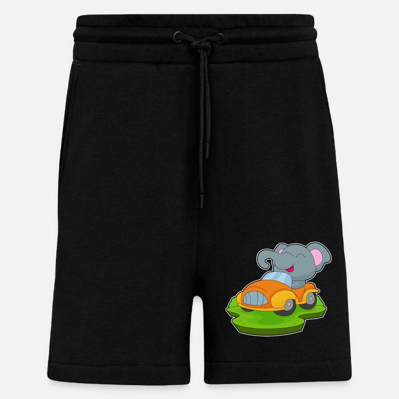 Elephant Car - Shorts - made by SPREAD - SOLID BLACK