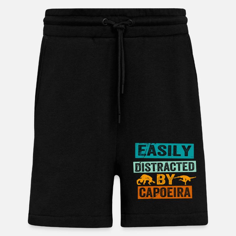 Leicht ablenken durch Capoeira - Shorts - made by SPREAD - SOLID BLACK