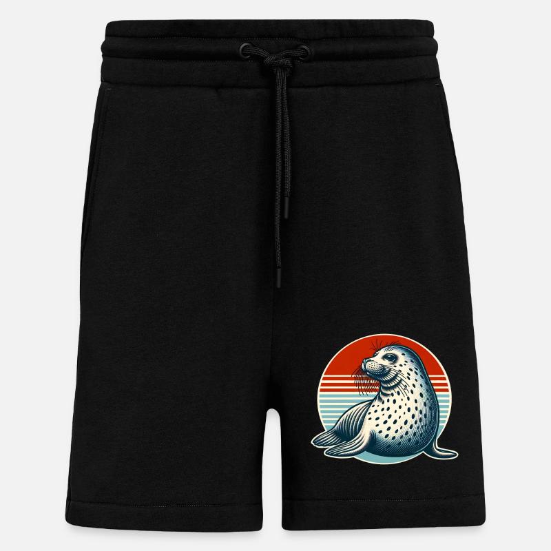 Seal seal - Shorts - made by SPREAD - SOLID BLACK