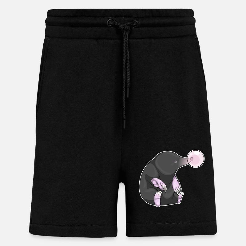 Mole chewing gum - Shorts - made by SPREAD - SOLID BLACK