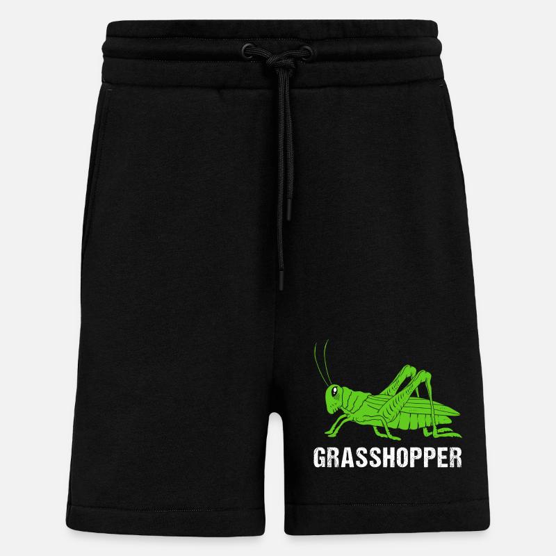 Grashüpfer Heuschrecke - Shorts - made by SPREAD - SOLID BLACK
