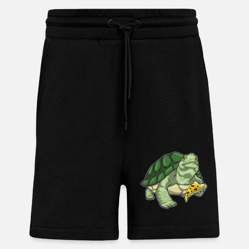 Turtle Pizza - Shorts - made by SPREAD - SOLID BLACK
