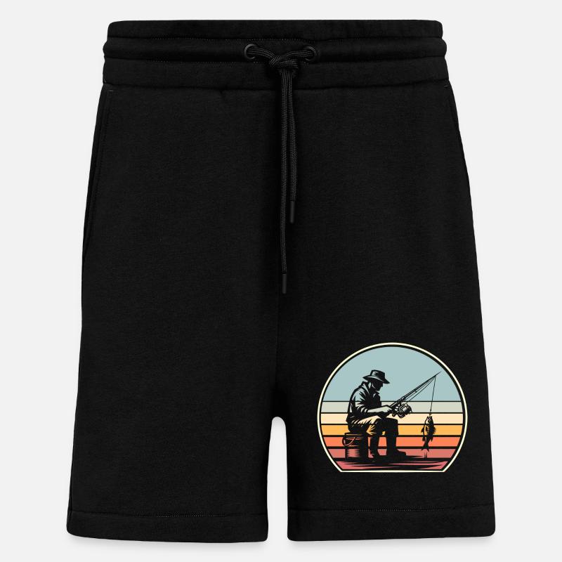 Pêche Pêcheurs Pêche - Short bio décontracté fabriqué en UE - SOLID BLACK