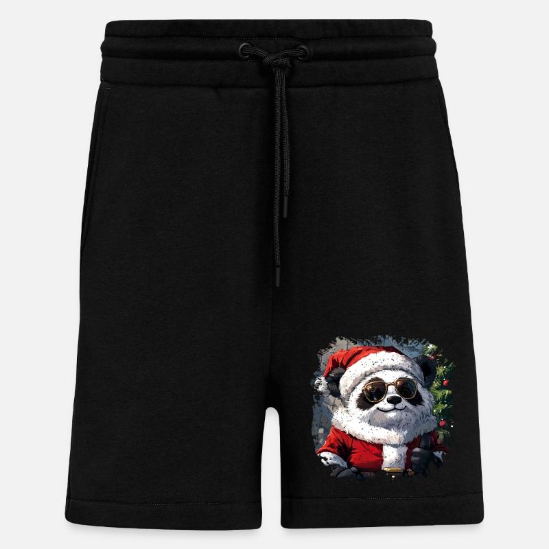 Panda Weihnachtsmann - Shorts - made by SPREAD - SOLID BLACK