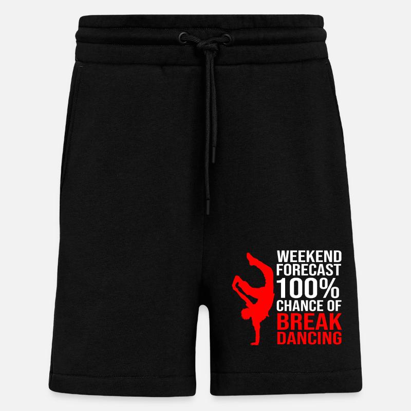 Breakdance - Short bio décontracté fabriqué en UE - SOLID BLACK