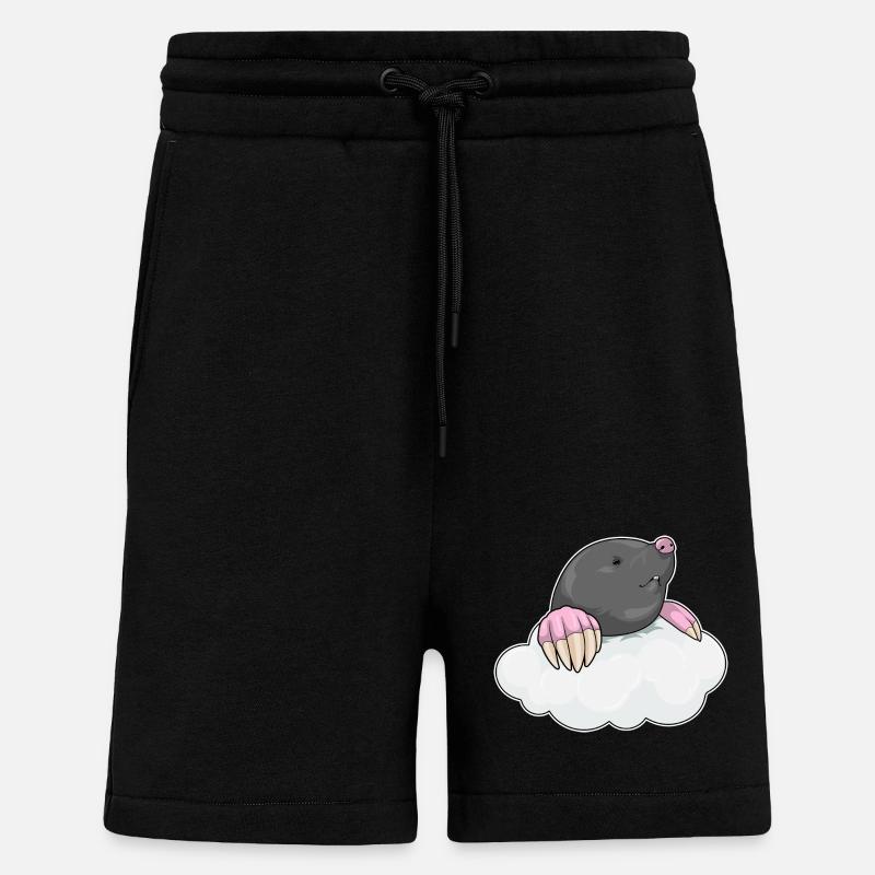 Mole clouds - Shorts - made by SPREAD - SOLID BLACK