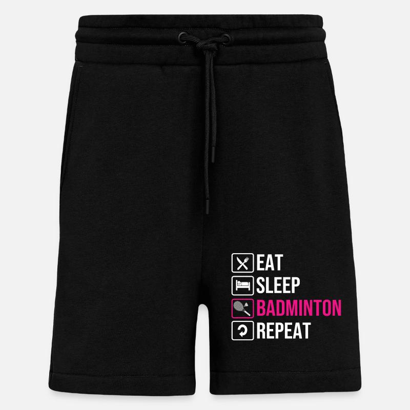 Badminton - Short bio décontracté fabriqué en UE - SOLID BLACK