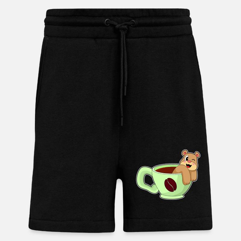 Café d’ours - Short bio décontracté fabriqué en UE - SOLID BLACK