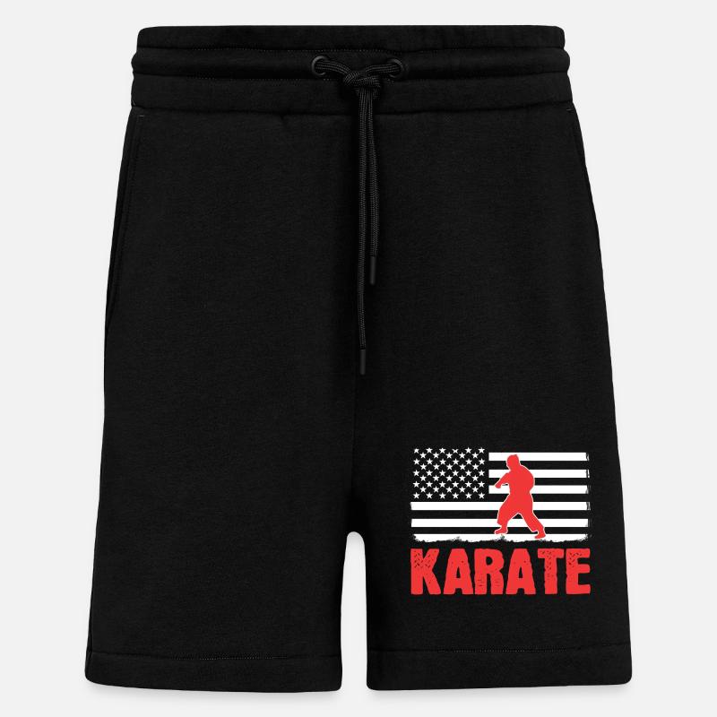 Karaté Autodéfense Arts Martiaux - Short bio décontracté fabriqué en UE - SOLID BLACK