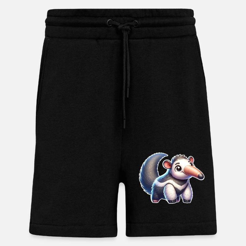 Fourmilier - Short bio décontracté fabriqué en UE - SOLID BLACK