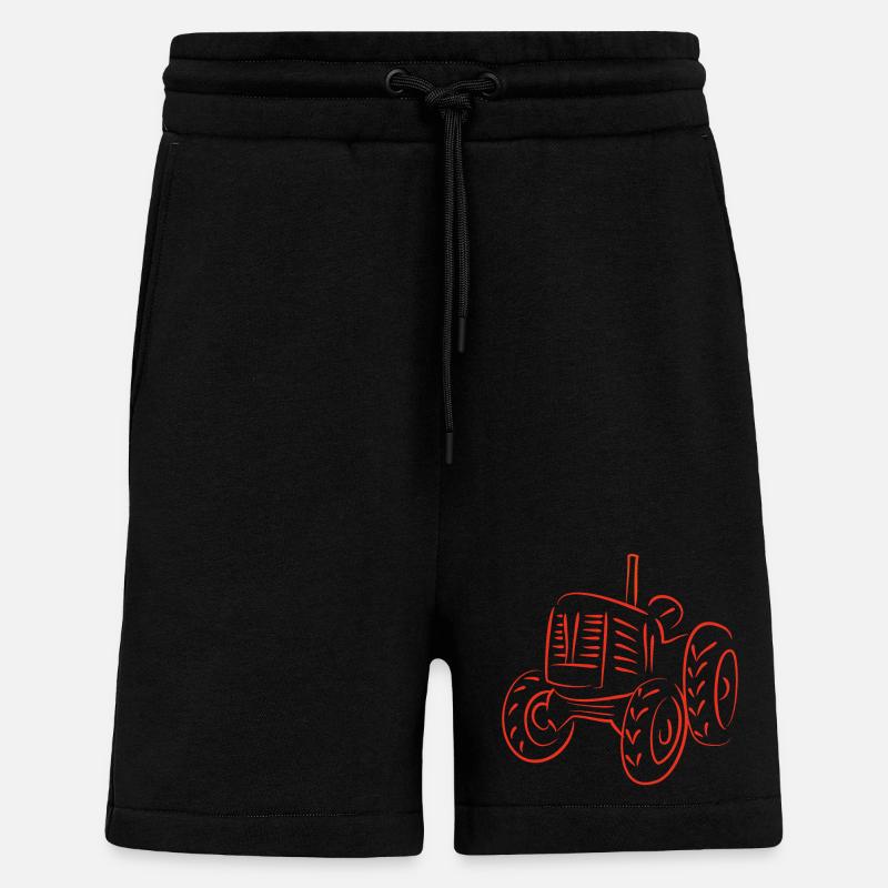 Rustikaler Traktor Silhouetten-Design - Shorts - made by SPREAD - SOLID BLACK