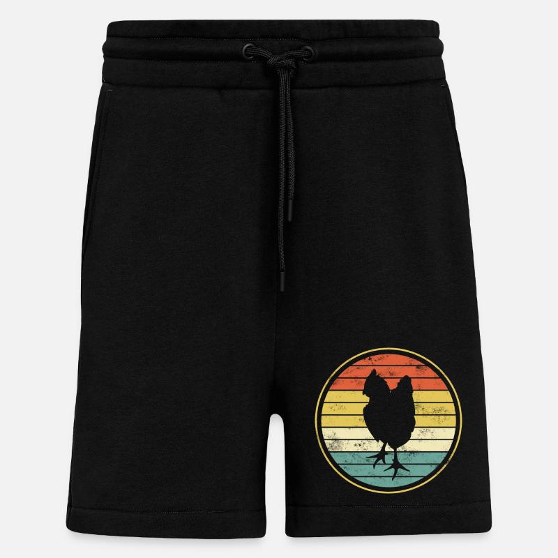 Huhn Hühner - Shorts - made by SPREAD - SOLID BLACK