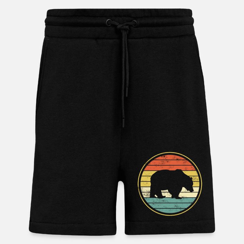 Ours ours - Short bio décontracté fabriqué en UE - SOLID BLACK