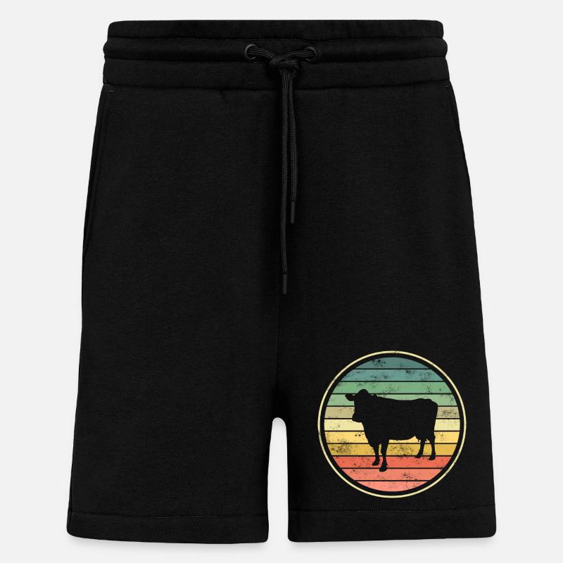 Cow cows - Shorts - made by SPREAD - SOLID BLACK