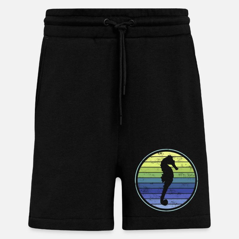 Seepferd Seepferdchen - Shorts - made by SPREAD - SOLID BLACK