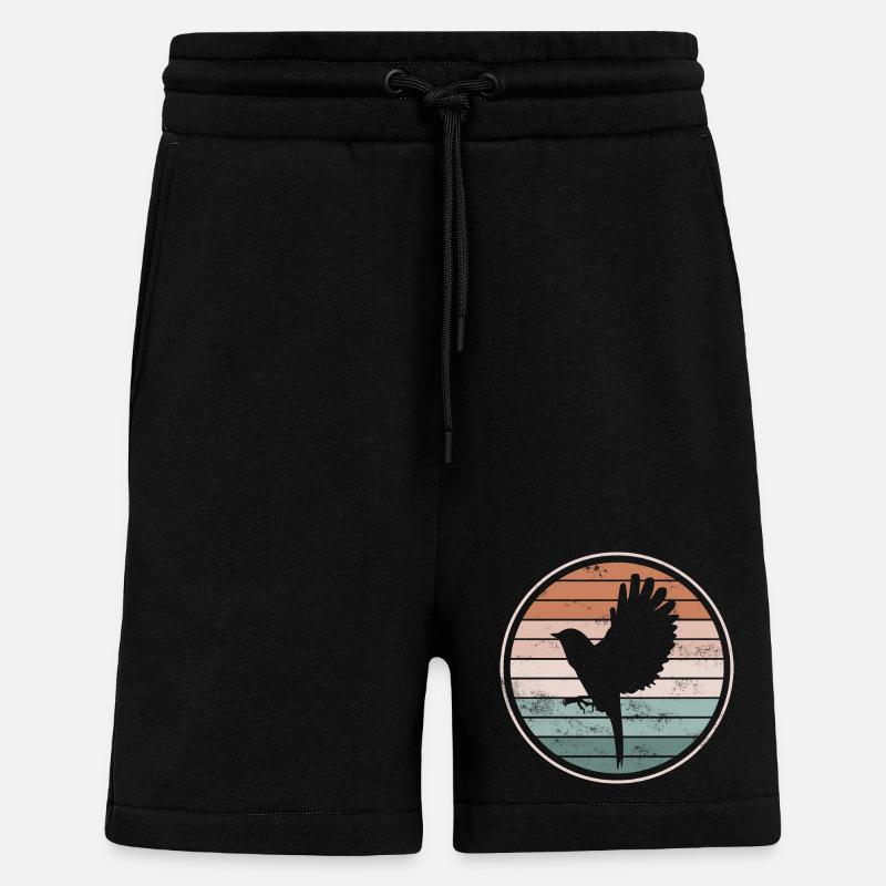 Vogel Vögel - Shorts - made by SPREAD - SOLID BLACK