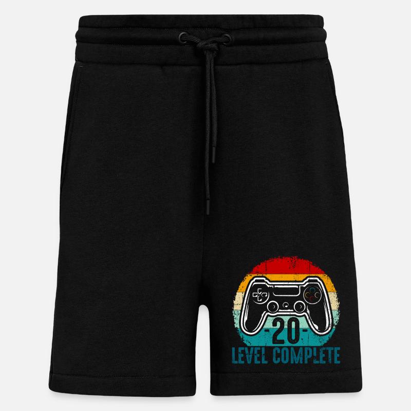 Retro Controller Level Complete - Shorts - made by SPREAD - SOLID BLACK