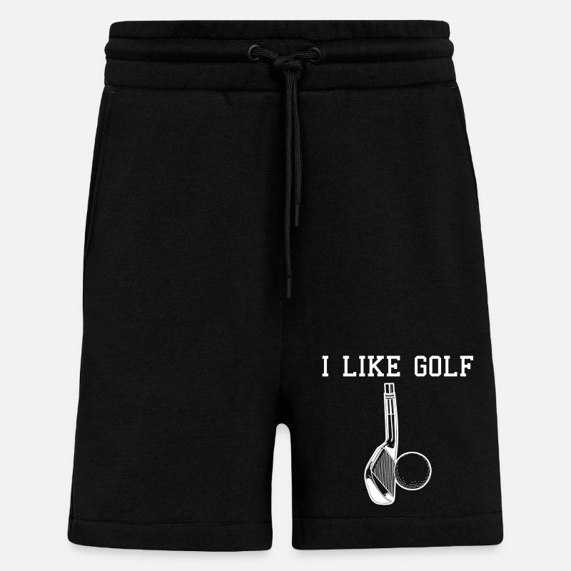 J’aime le golf - Short bio décontracté fabriqué en UE - SOLID BLACK