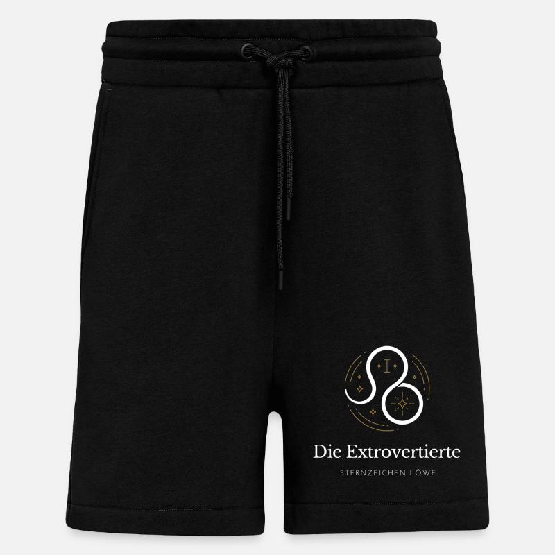 Leo Extrovert Logo Sternzeichen - Shorts - made by SPREAD - SOLID BLACK