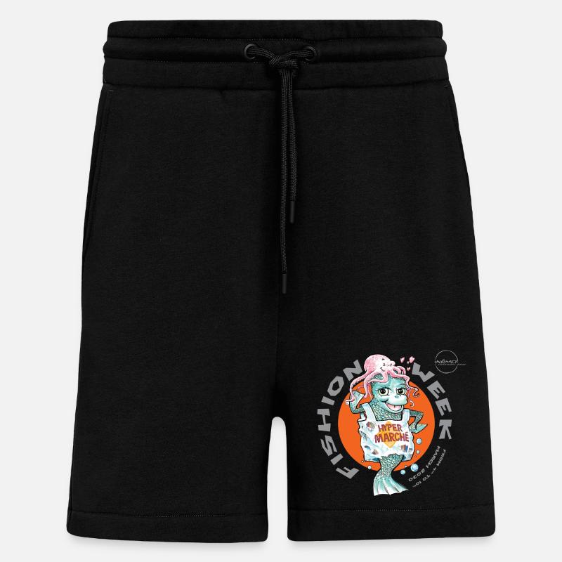 Fishion Week by .Némo - Short bio décontracté fabriqué en UE - SOLID BLACK