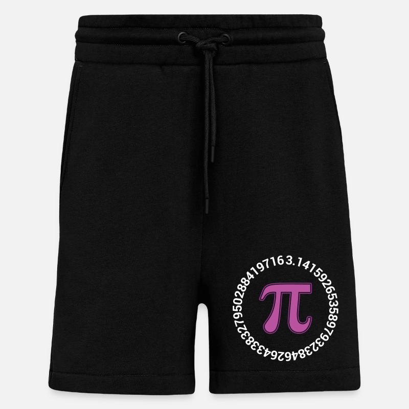 Pi Day - Bonne journée Pi - Short bio décontracté fabriqué en UE - SOLID BLACK