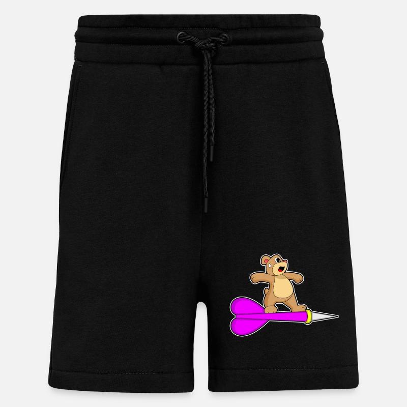 Fléchette d’ours - Short bio décontracté fabriqué en UE - SOLID BLACK