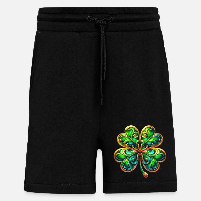 Vierblättriges Kleeblatt - Shorts - made by SPREAD - SOLID BLACK