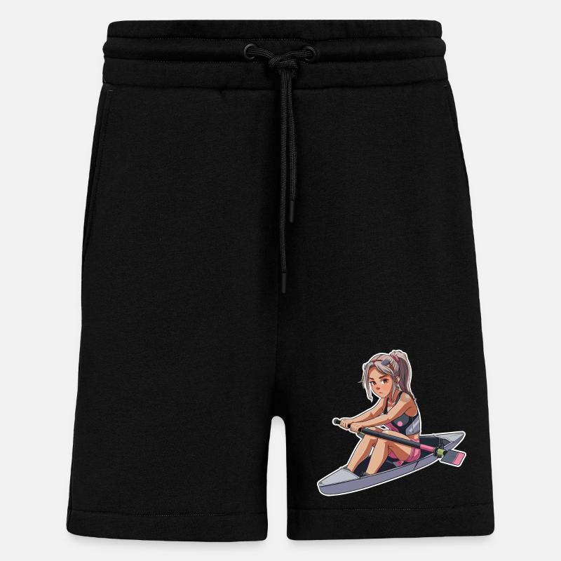 Ruderer Mädchen Grafik - Shorts - made by SPREAD - SOLID BLACK