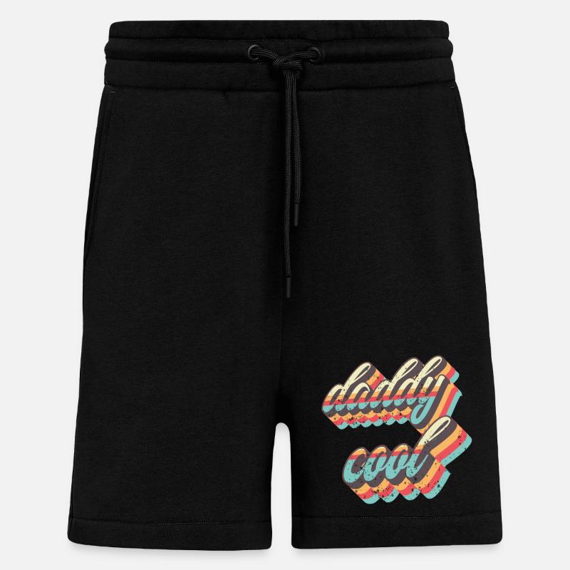 Sangles rétro Daddy Cool - Short bio décontracté fabriqué en UE - SOLID BLACK