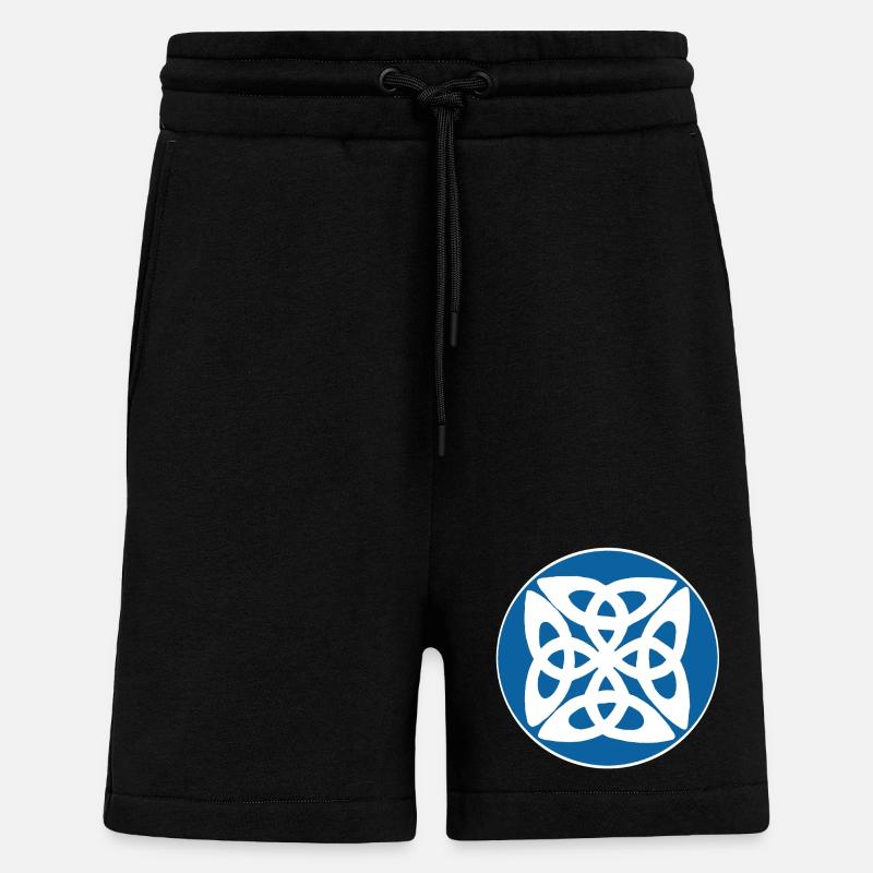 Blaues keltisches Symbol - Shorts - made by SPREAD - SOLID BLACK
