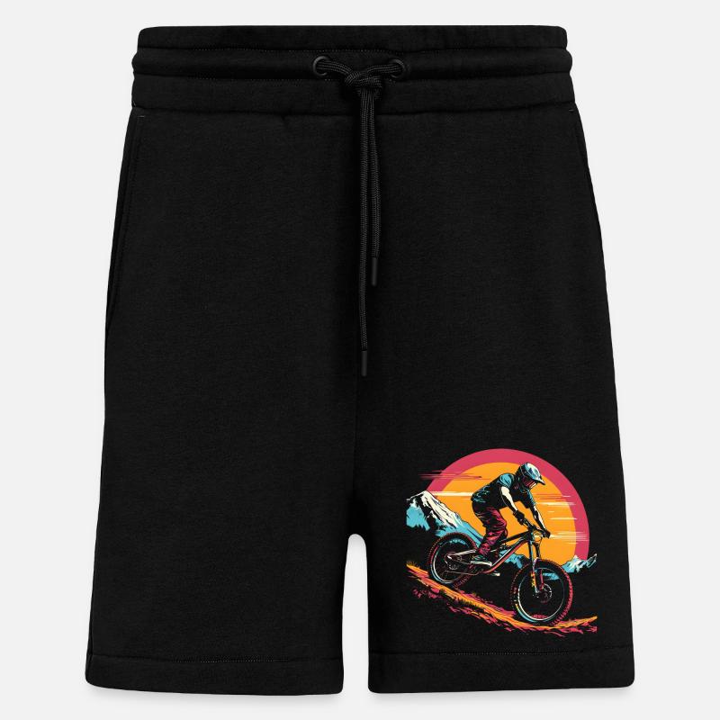 Illustration de VTT - Short bio décontracté fabriqué en UE - SOLID BLACK