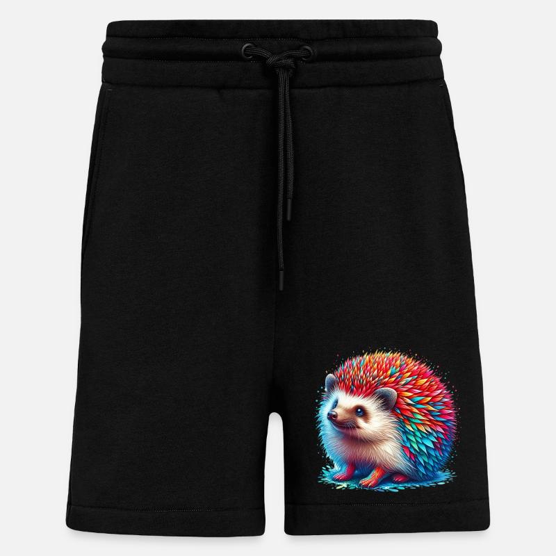 Hérisson - Short bio décontracté fabriqué en UE - SOLID BLACK