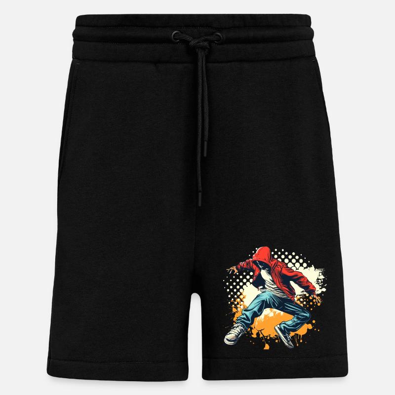 Breakdancer Graphic - Shorts - made by SPREAD - SOLID BLACK